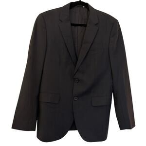 Boss Super 100 Navy Blue Wool Blazer